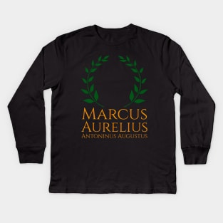 Marcus Aurelius Stoic Philosopher Ancient Roman Emperor Kids Long Sleeve T-Shirt